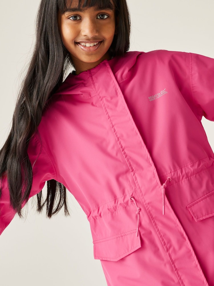 Regatta Pink Girls Ballina Waterproof Jacket - Image 4 of 9