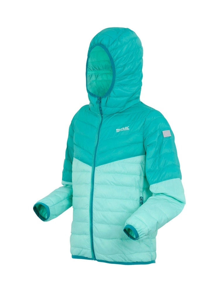 Regatta Blue Kids Hooded Hillpack III Padded Jacket - Image 8 of 8