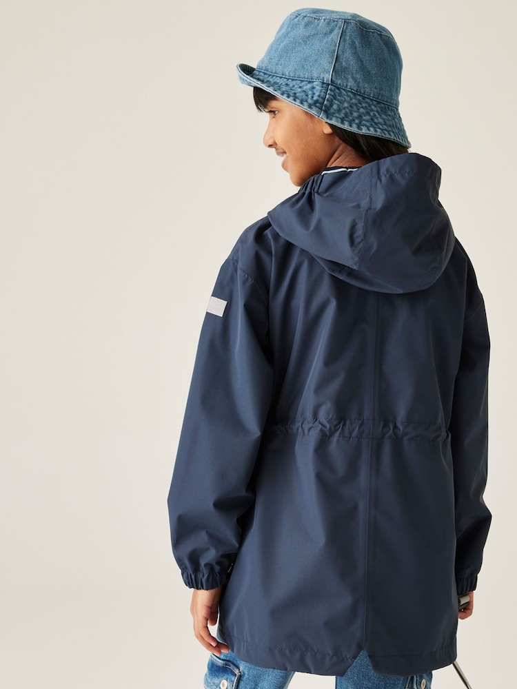 Regatta Blue Girls Ballina Waterproof Jacket - Image 2 of 8