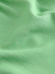 Green Button Down Ruffle Sleeve Top - Image 6 of 6