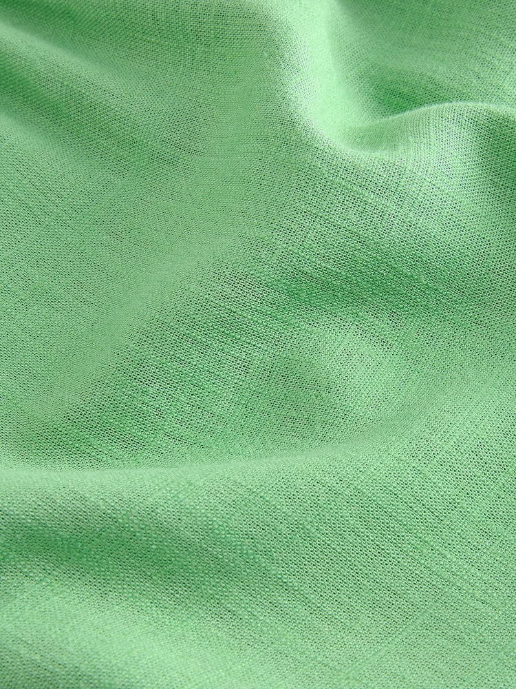 Green Button Down Ruffle Sleeve Top - Image 6 of 6