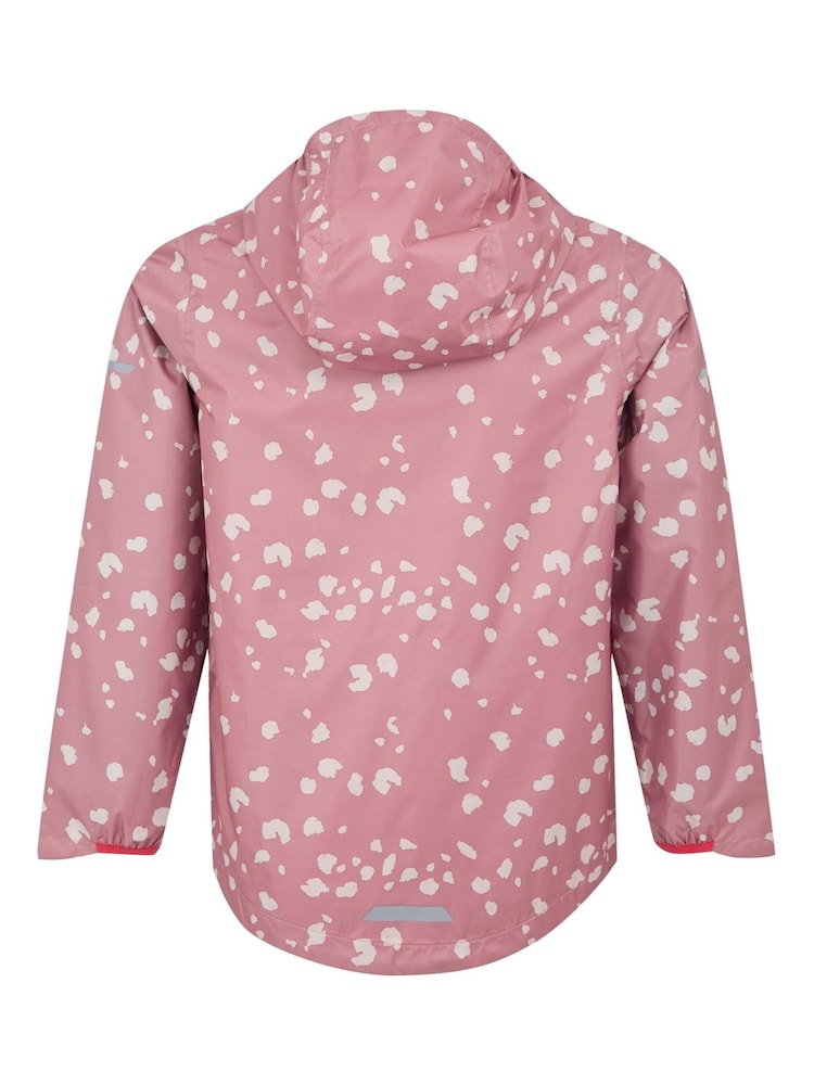 Regatta Pink Kids Lever II Waterproof Packaway Jacket - Image 2 of 3