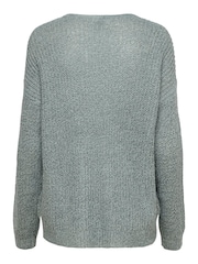 JDY Green V-Neck Knitted Pullover Jumper - Image 5 of 5