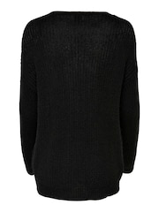 JDY Black V-Neck Knitted Pullover Jumper - Image 10 of 12