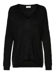 JDY Black V-Neck Knitted Pullover Jumper - Image 11 of 12