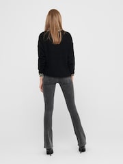 JDY Black V-Neck Knitted Pullover Jumper - Image 2 of 6
