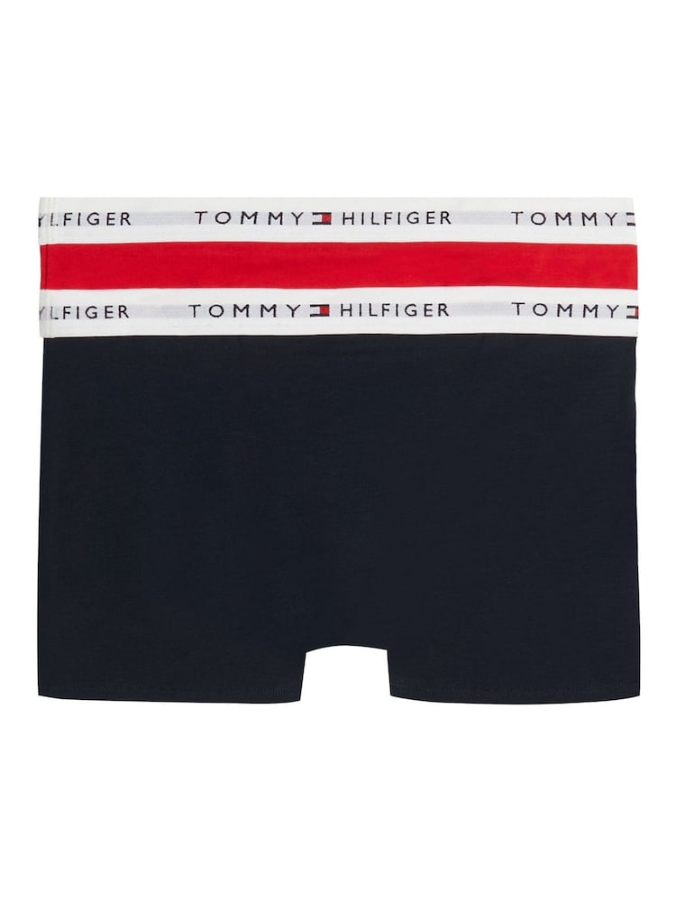 Tommy Hilfiger Blue Signature Essential Boxer Briefs 2 Pack - Image 1 of 2