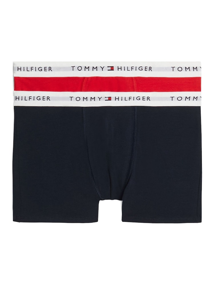 Tommy Hilfiger Blue Signature Essential Boxer Briefs 2 Pack - Image 2 of 2