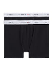 Tommy Hilfiger Black Tommy Hilfiger Signature Essential Black Boxer Briefs 2 Pack - Image 1 of 2