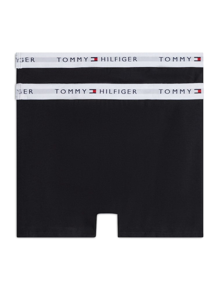 أسود - حزمة من 2 ملابس داخلية بوكسر بتصميم أساسي مزيّن باسم الماركة من Tommy Hilfiger - صورة 2 من 2 أسود - حزمة من 2 ملابس داخلية بوكسر بتصميم أساسي مزيّن باسم الماركة من Tommy Hilfiger - صورة 2 من 2