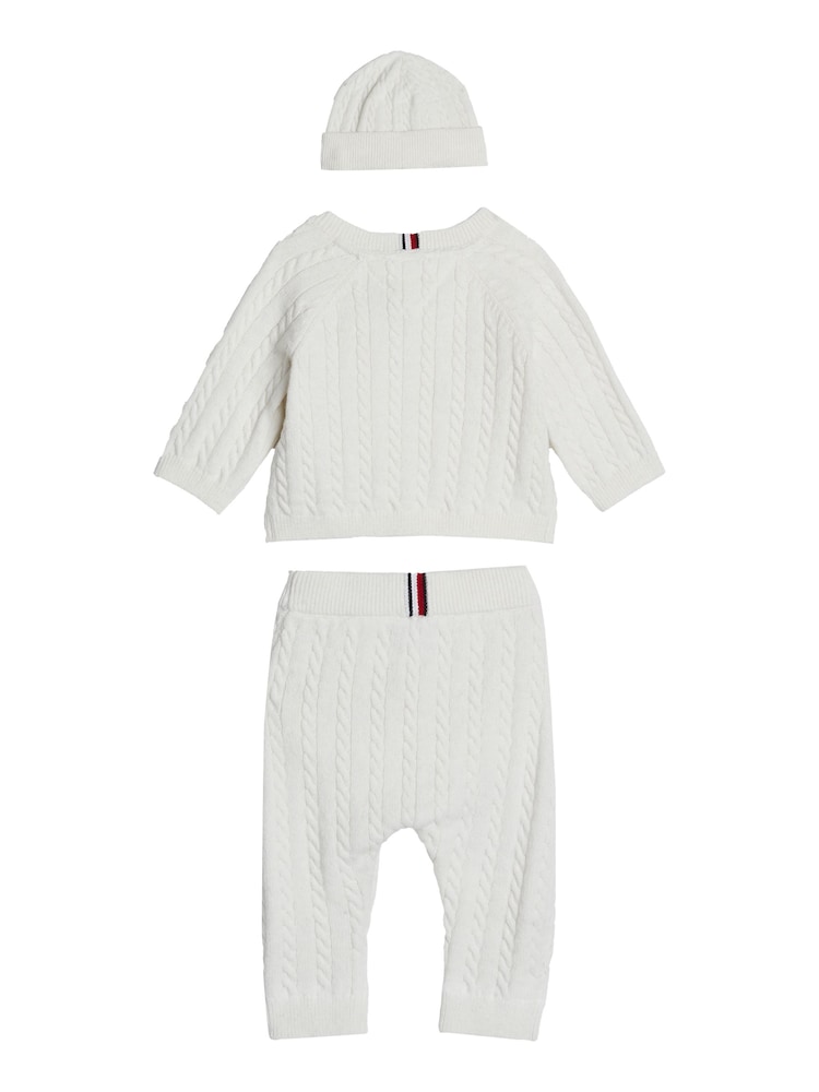 Tommy Hilfiger Cream Tommy Hilfiger Blue Sweater Set Giftpack - Image 2 of 3