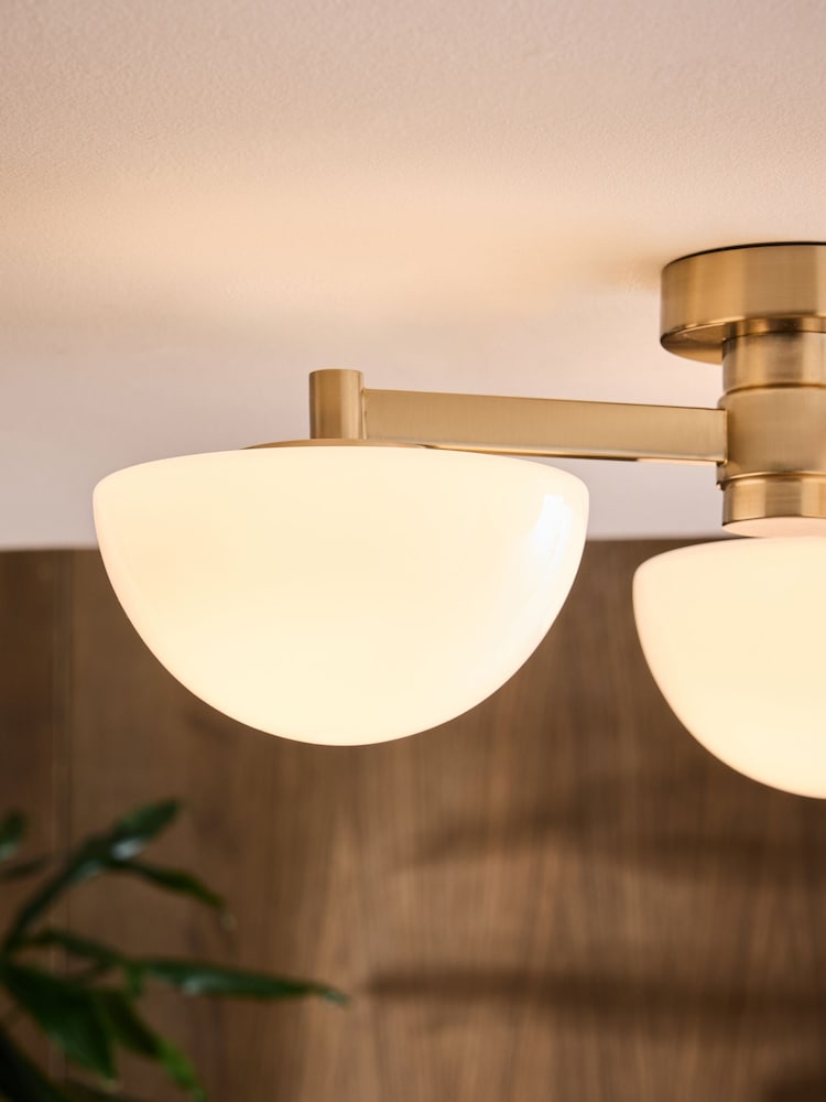 White Lambeth 3 Light Flush Spare Part - Image 1 of 3