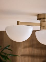 White Lambeth 3 Light Flush Spare Part - Image 2 of 3