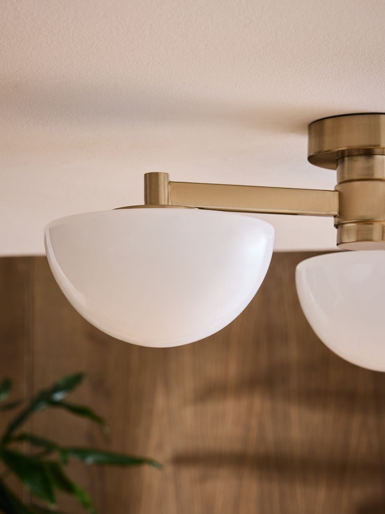 White Lambeth 3 Light Flush Spare Part - Image 2 of 3