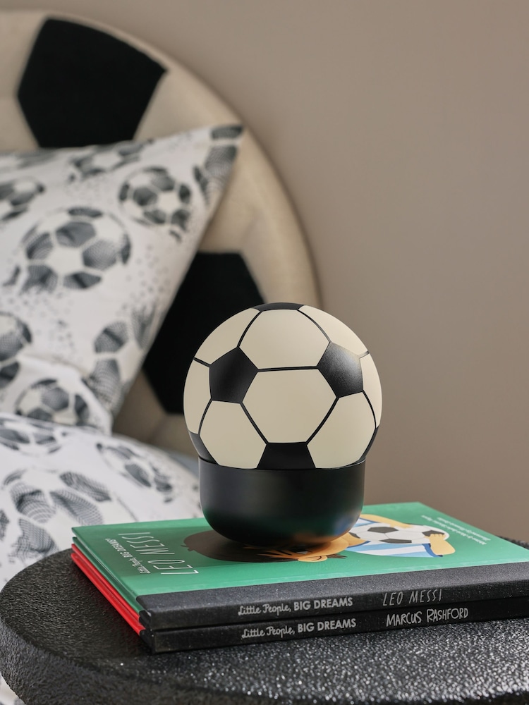 Black Pod Football Rechargeable Battery Operated Touch Table Lamp - Image 2 of 7