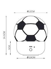 Black Pod Football Rechargeable Battery Operated Touch Table Lamp - Image 4 of 7