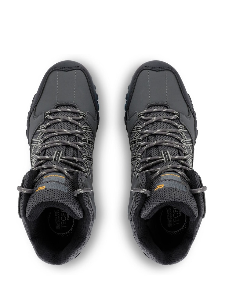 Buy Regatta Grey Mens Edgepoint Waterproof Mid Walking Boots from