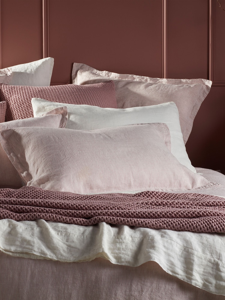 Secret Linen Store Vintage Rose Sid Stripe 100% Linen Pillowcase - Image 1 of 3