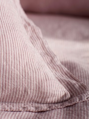 Secret Linen Store Vintage Rose Sid Stripe 100% Linen Pillowcase - Image 3 of 3