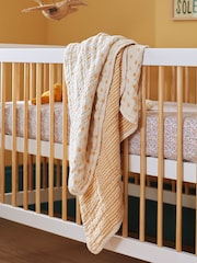 Secret Linen Store Mustard Spot Little Quinn 100% Cotton Baby Quilted Throw - Image 1 of 3
