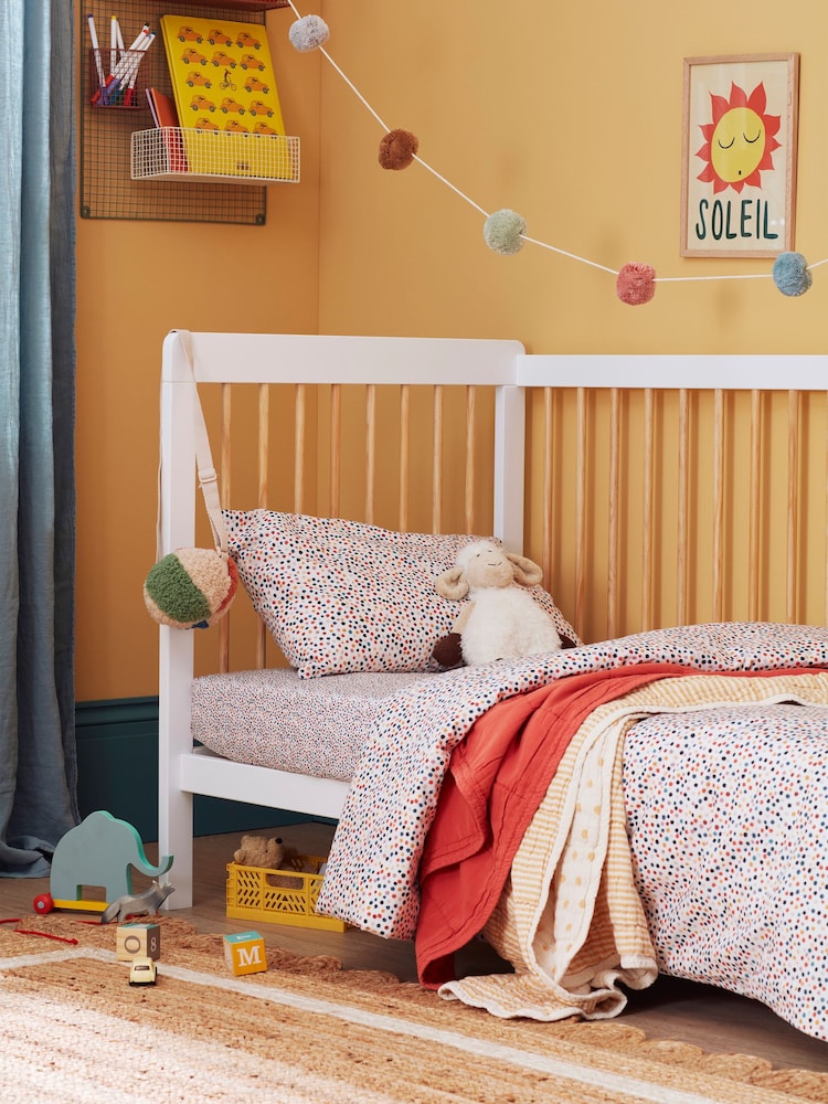 Secret Linen Store Mustard Spot Little Quinn 100% Cotton Baby Quilted Throw - Image 3 of 3