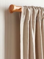 Secret Linen Store Natural 100% Linen Loop Top Slot Header Single Curtain - Image 2 of 3