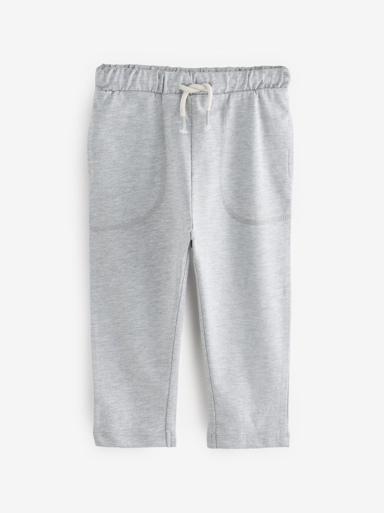 Grey/Navy 100% Cotton Lightweight Jersey Joggers (3mths-7yrs) - Image 2 of 7