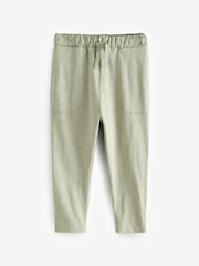 Rust Brown/Sage/Charcoal Grey 100% Cotton Lightweight Jersey Joggers (3mths-7yrs) - Image 2 of 7