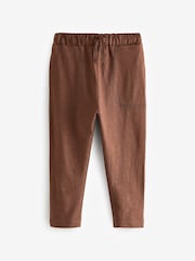 Rust Brown/Sage/Charcoal Grey 100% Cotton Lightweight Jersey Joggers (3mths-7yrs) - Image 3 of 7