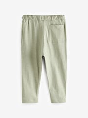 Rust Brown/Sage/Charcoal Grey 100% Cotton Lightweight Jersey Joggers (3mths-7yrs) - Image 5 of 7