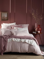 Secret Linen Store Vintage Rose Sid Stripe 100% Linen Duvet Cover - Image 2 of 3