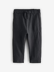 Charcoal Grey Lightweight 100% Cotton Jersey Joggers (3mths-7yrs) - Image 1 of 5