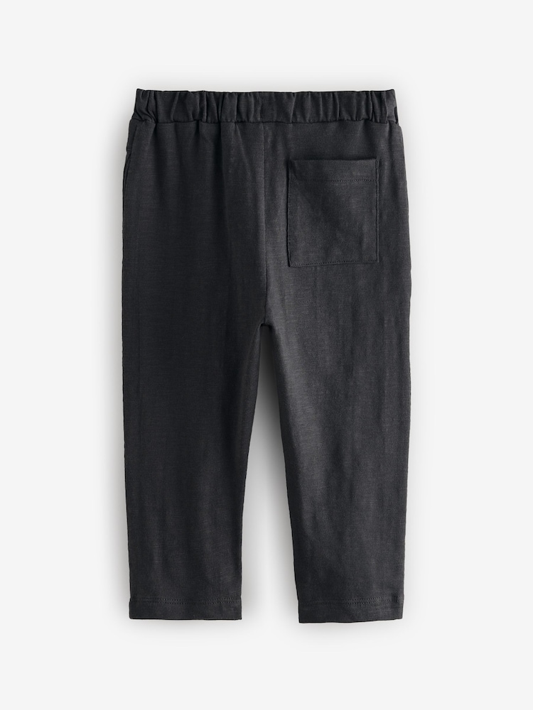 Charcoal Grey Lightweight 100% Cotton Jersey Joggers (3mths-7yrs) - Image 2 of 5