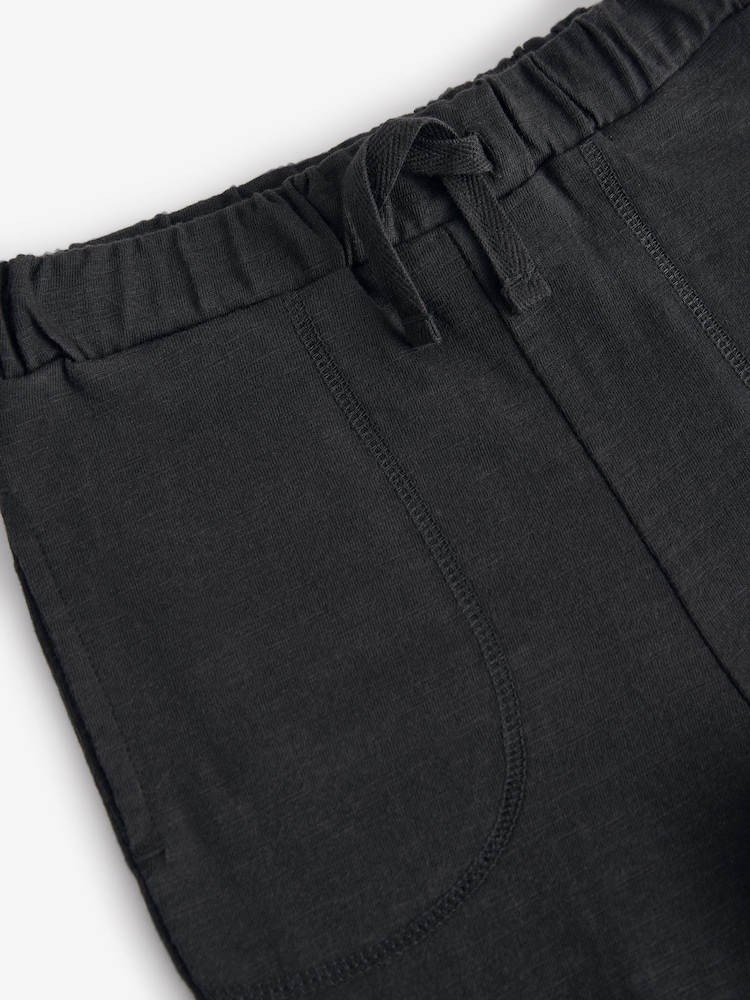 Charcoal Grey Lightweight 100% Cotton Jersey Joggers (3mths-7yrs) - Image 4 of 5