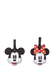 Peers Hardy Black Disney Mickey and Minnie Mouse Luggage Tag Set 2 Piece - Image 1 of 4
