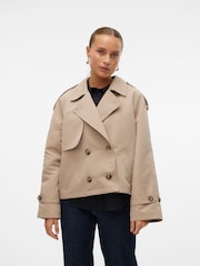VERO MODA Natural Short Trench Coat - Image 1 of 7