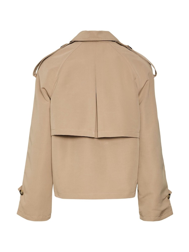 VERO MODA Natural Short Trench Coat - Image 7 of 7