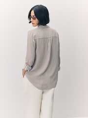 VERO MODA Brown Tortoise Button Stripe Shirt - Image 2 of 7