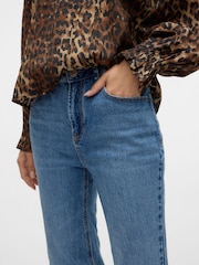 VERO MODA Blue High Waist Full Straight Leg Jeans - Image 5 of 6