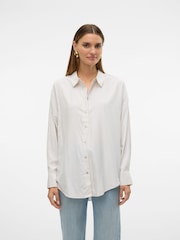 VERO MODA Grey Oversized Button Down Shirt - Image 3 of 6
