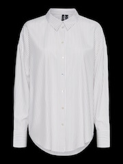 VERO MODA Grey Oversized Button Down Shirt - Image 4 of 6