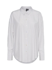 VERO MODA Grey Oversized Button Down Shirt - Image 6 of 6
