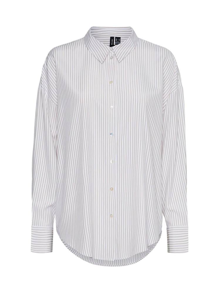 VERO MODA Grey Oversized Button Down Shirt - Image 6 of 6
