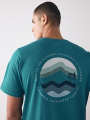 أخضر - تيشيرت Columbia Kettle River™‎ للارتداء في الأماكن الخارجية 100% من القطن الأسود - صورة 4 من 7