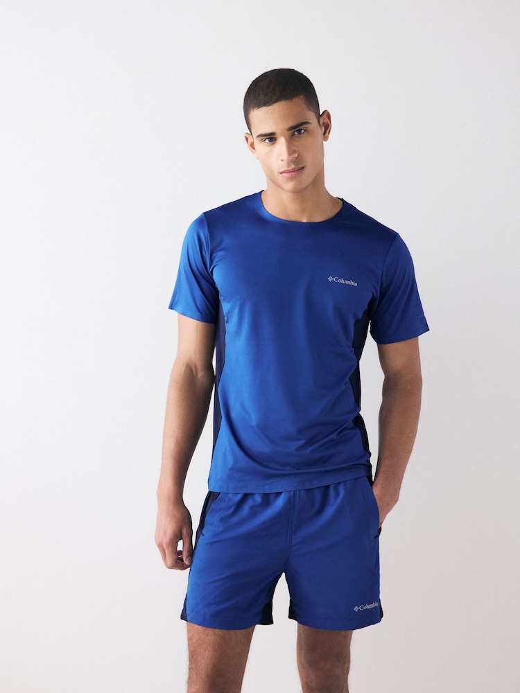 Columbia Blue Three Pitch™ Short Sleeve Crew T-Shirt - Bild 1 von 6
