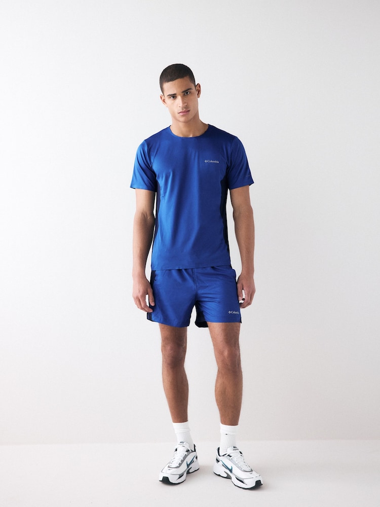 Columbia Blue Three Pitch™ Short Sleeve Crew T-Shirt - Bild 2 von 6