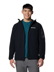 Columbia Tall Heights™ II Hooded Softshell Black Coat - Image 1 of 5