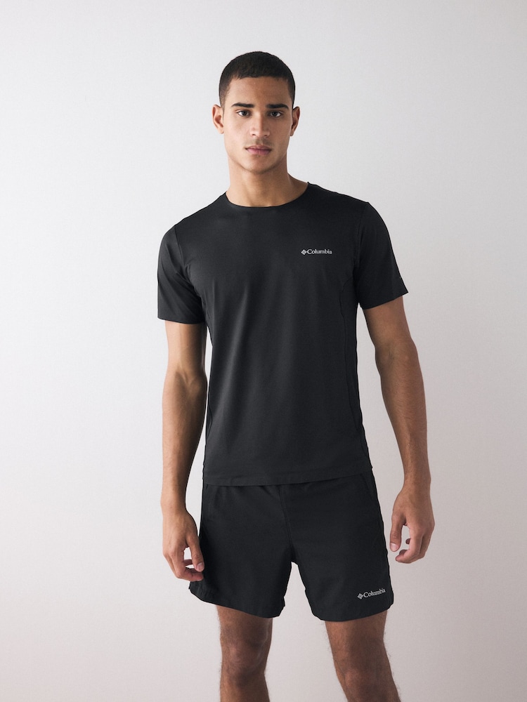 Columbia Three Pitch™ Short Sleeve Crew Black T-Shirt - Image 1 of 5