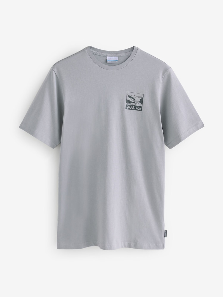 Серый - Columbia Explorers Canyon™ Back Short Sleeve White T-Shirt - Image 6 of 6