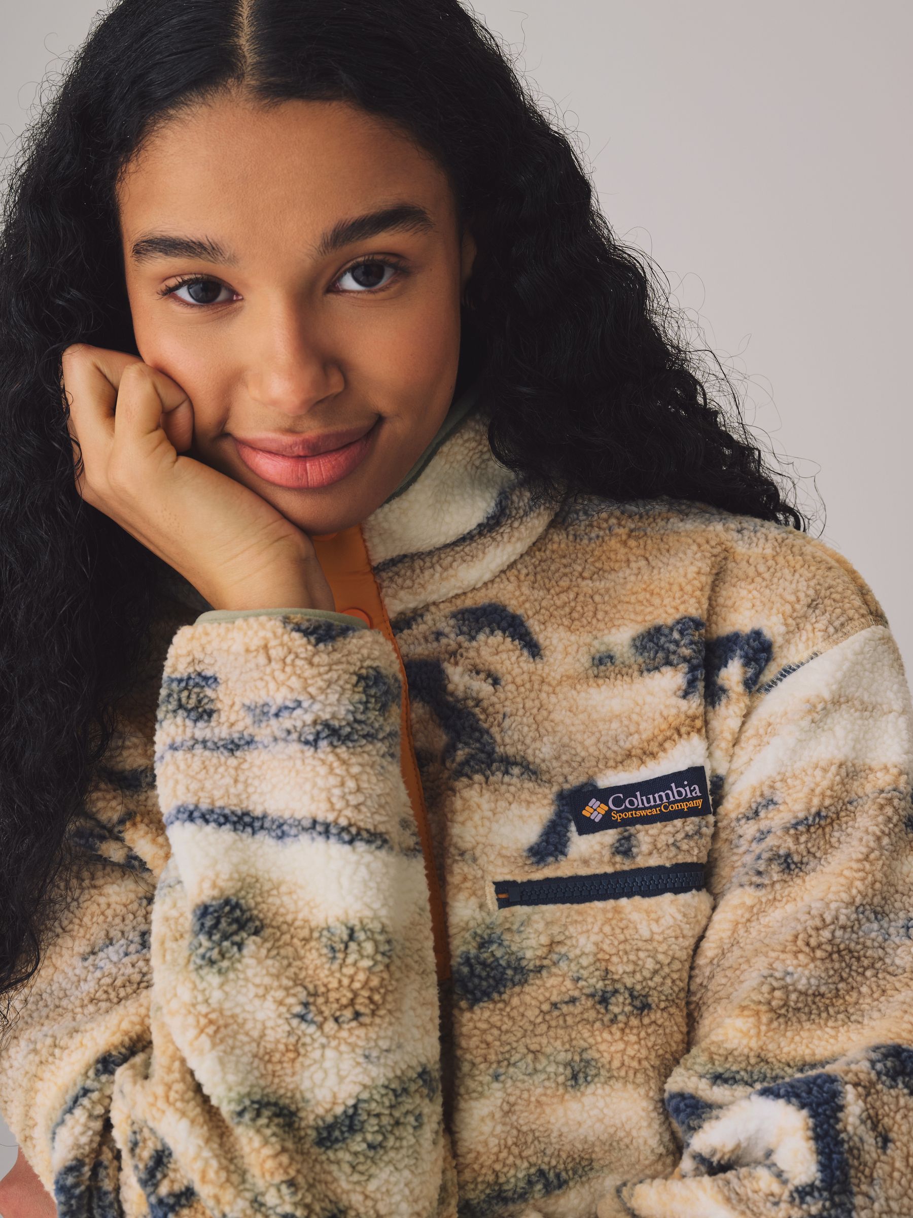 ジャケット Buy Columbia Yellow Helvetia™ II Printed Cropped Half Snap Fleece